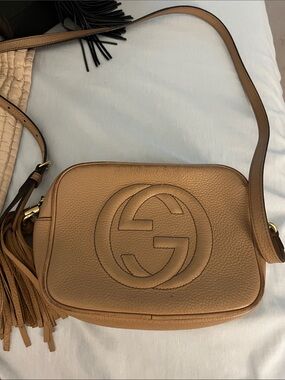 Gucci Tan Soho Disco Leather Crossbody with Tassel